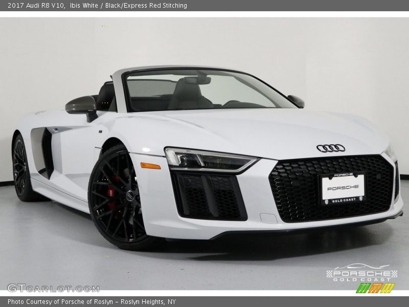Ibis White / Black/Express Red Stitching 2017 Audi R8 V10