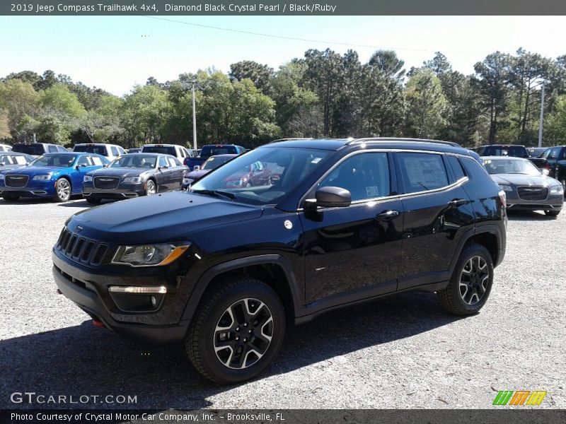 Diamond Black Crystal Pearl / Black/Ruby 2019 Jeep Compass Trailhawk 4x4