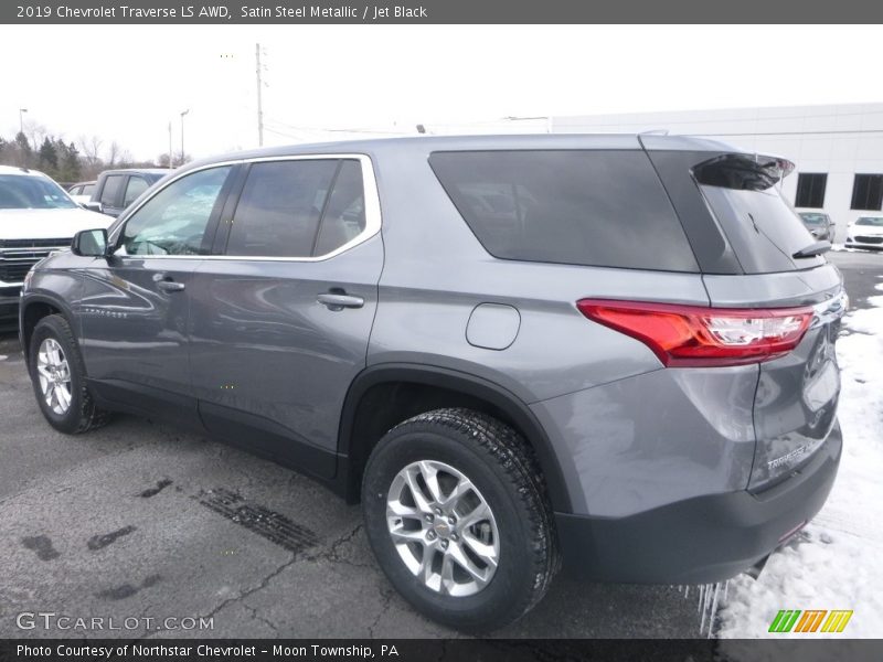 Satin Steel Metallic / Jet Black 2019 Chevrolet Traverse LS AWD