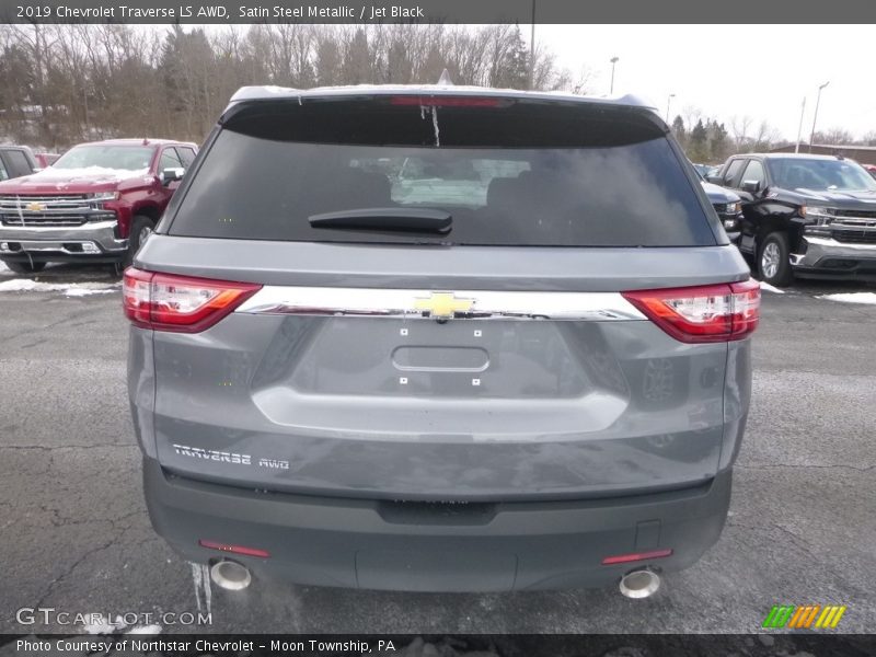 Satin Steel Metallic / Jet Black 2019 Chevrolet Traverse LS AWD