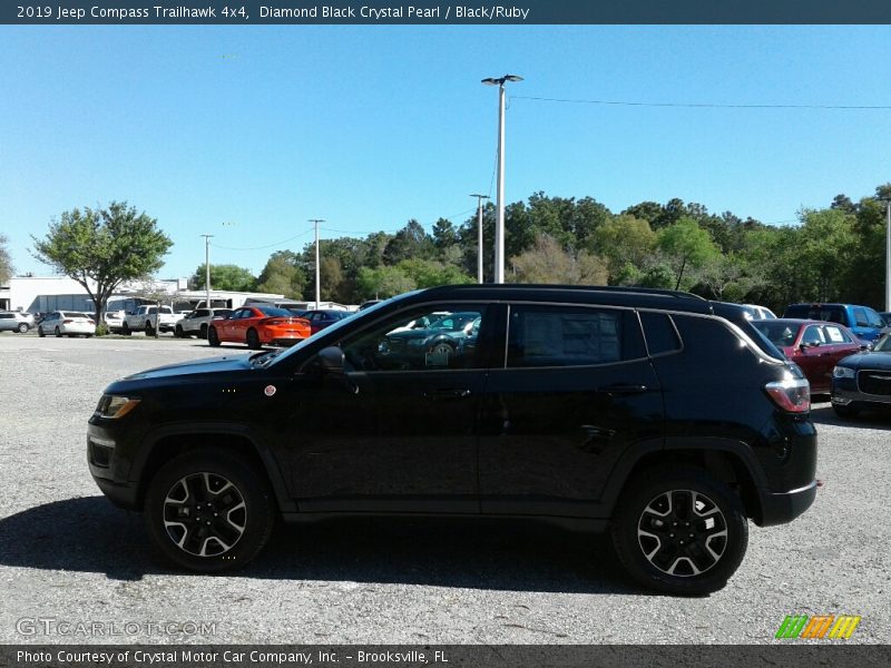 Diamond Black Crystal Pearl / Black/Ruby 2019 Jeep Compass Trailhawk 4x4