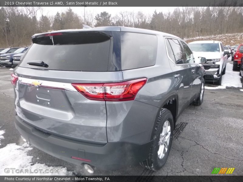 Satin Steel Metallic / Jet Black 2019 Chevrolet Traverse LS AWD