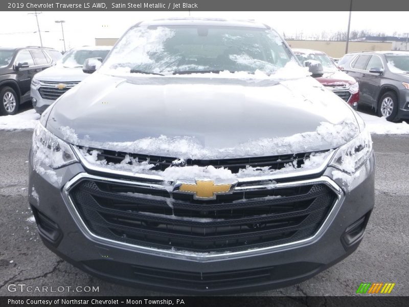 Satin Steel Metallic / Jet Black 2019 Chevrolet Traverse LS AWD