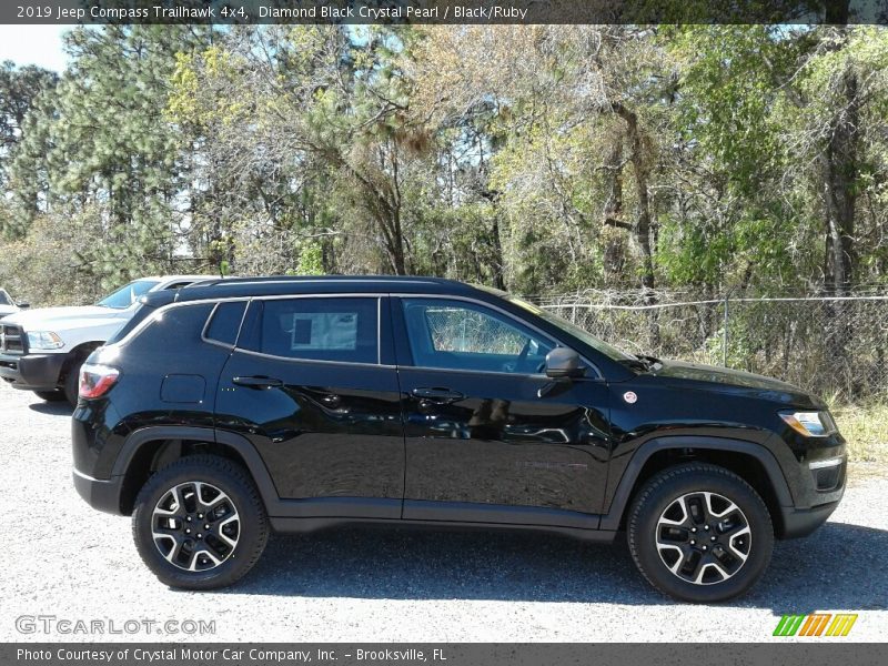 Diamond Black Crystal Pearl / Black/Ruby 2019 Jeep Compass Trailhawk 4x4