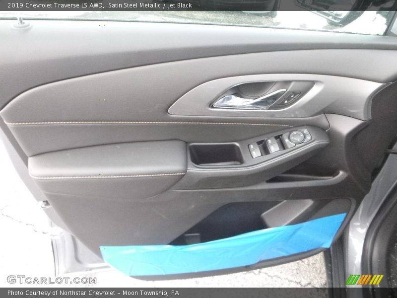 Satin Steel Metallic / Jet Black 2019 Chevrolet Traverse LS AWD