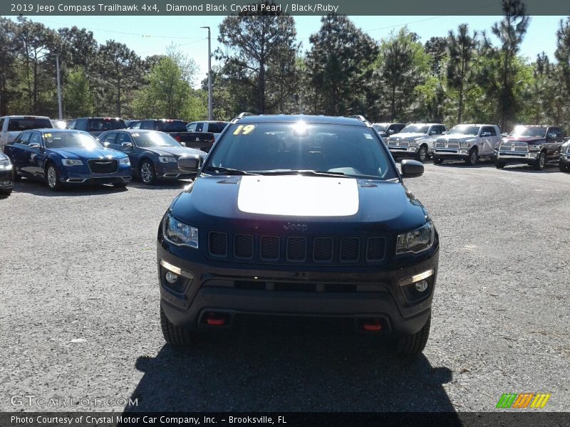 Diamond Black Crystal Pearl / Black/Ruby 2019 Jeep Compass Trailhawk 4x4