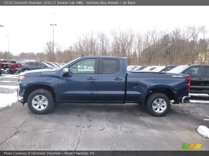 Northsky Blue Metallic / Jet Black 2019 Chevrolet Silverado 1500 LT Double Cab 4WD