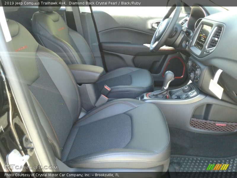 Diamond Black Crystal Pearl / Black/Ruby 2019 Jeep Compass Trailhawk 4x4