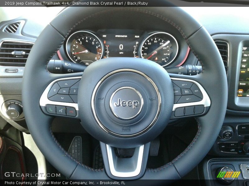 Diamond Black Crystal Pearl / Black/Ruby 2019 Jeep Compass Trailhawk 4x4