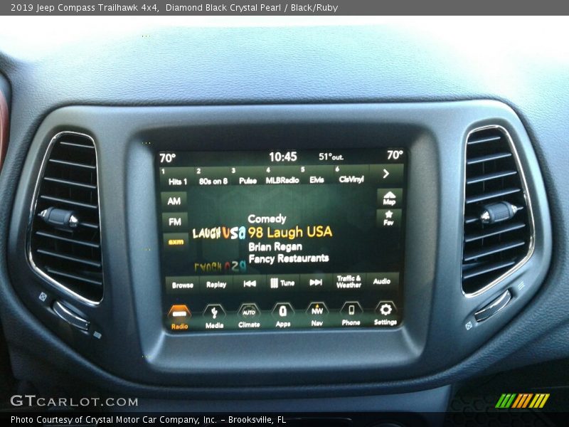 Diamond Black Crystal Pearl / Black/Ruby 2019 Jeep Compass Trailhawk 4x4