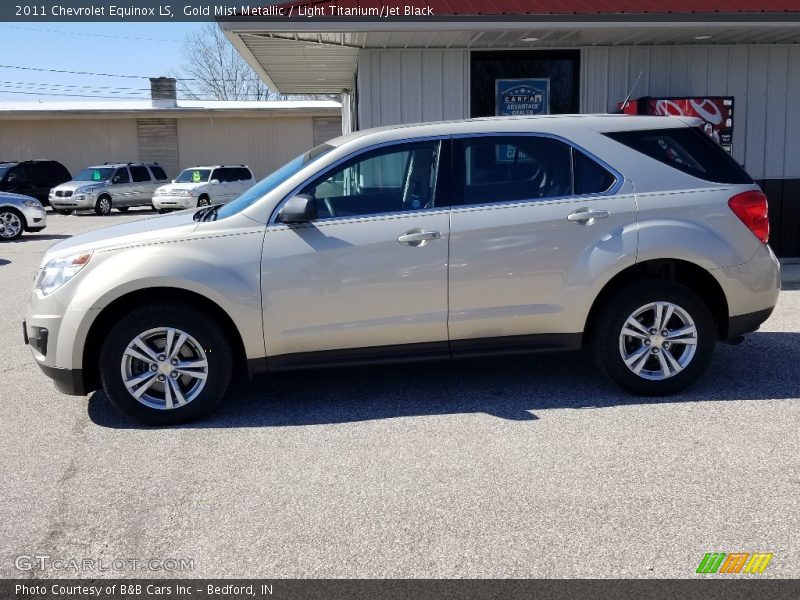 Gold Mist Metallic / Light Titanium/Jet Black 2011 Chevrolet Equinox LS