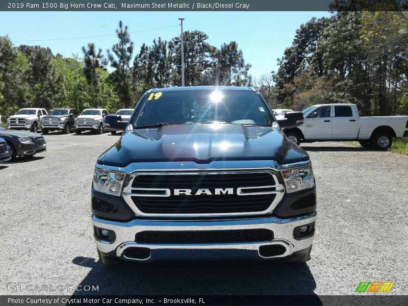 Maximum Steel Metallic / Black/Diesel Gray 2019 Ram 1500 Big Horn Crew Cab