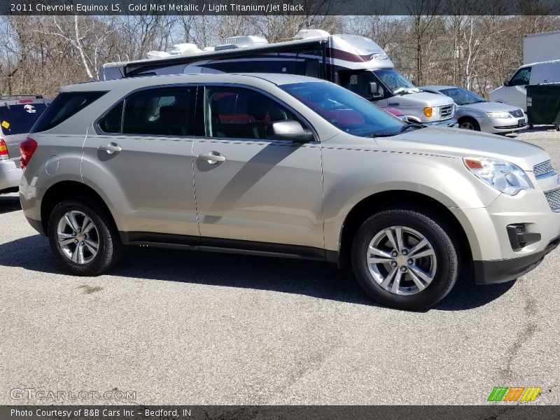 Gold Mist Metallic / Light Titanium/Jet Black 2011 Chevrolet Equinox LS