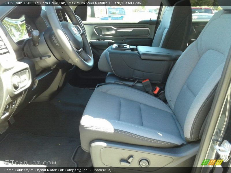 Maximum Steel Metallic / Black/Diesel Gray 2019 Ram 1500 Big Horn Crew Cab
