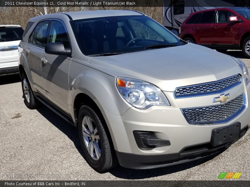 Gold Mist Metallic / Light Titanium/Jet Black 2011 Chevrolet Equinox LS