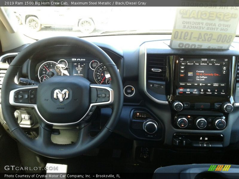 Maximum Steel Metallic / Black/Diesel Gray 2019 Ram 1500 Big Horn Crew Cab