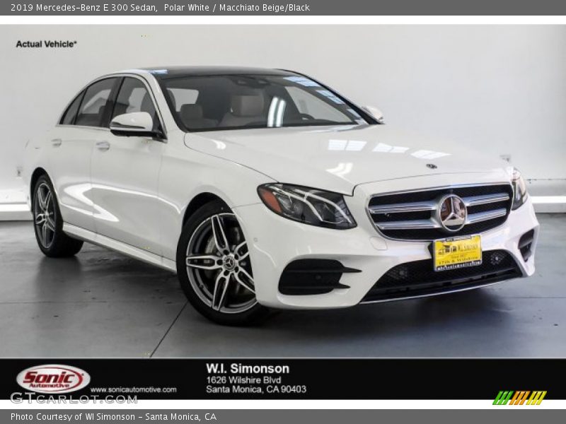 Polar White / Macchiato Beige/Black 2019 Mercedes-Benz E 300 Sedan