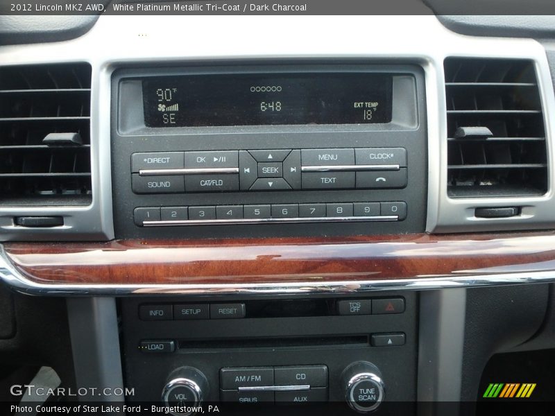 White Platinum Metallic Tri-Coat / Dark Charcoal 2012 Lincoln MKZ AWD