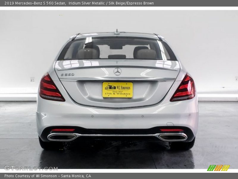 Iridium Silver Metallic / Silk Beige/Espresso Brown 2019 Mercedes-Benz S 560 Sedan