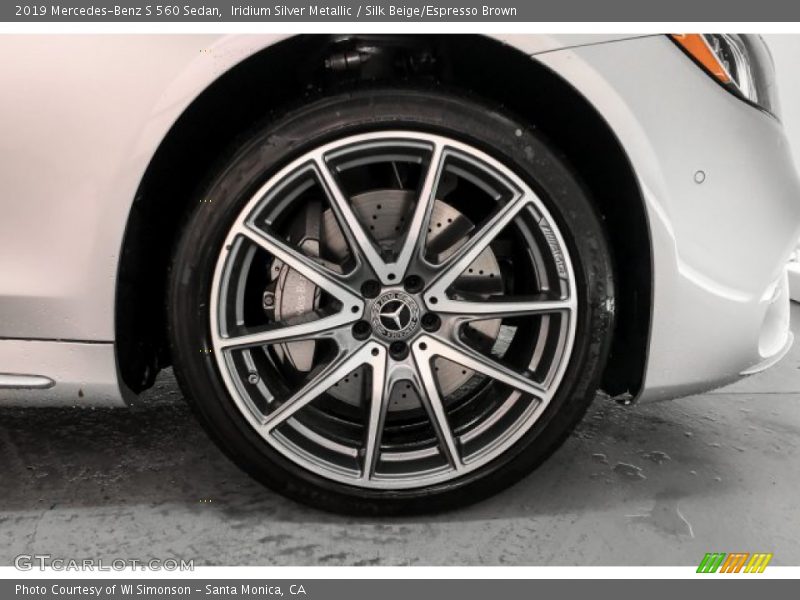 Iridium Silver Metallic / Silk Beige/Espresso Brown 2019 Mercedes-Benz S 560 Sedan