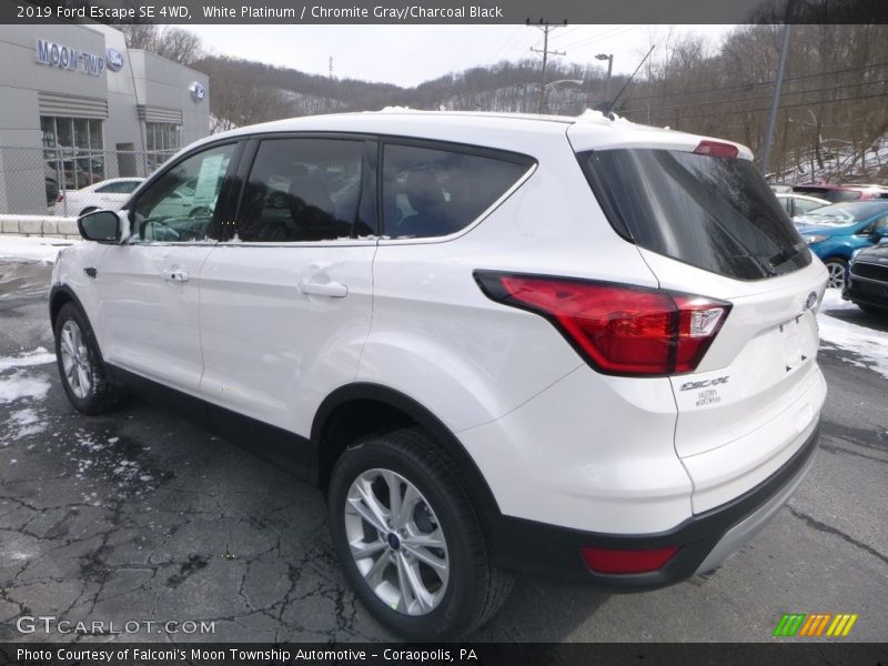 White Platinum / Chromite Gray/Charcoal Black 2019 Ford Escape SE 4WD