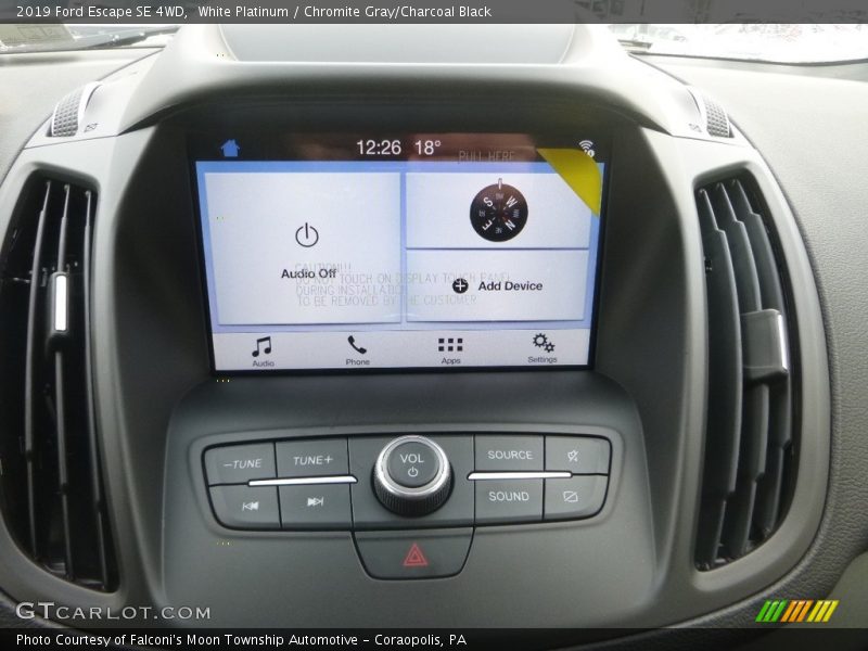 White Platinum / Chromite Gray/Charcoal Black 2019 Ford Escape SE 4WD