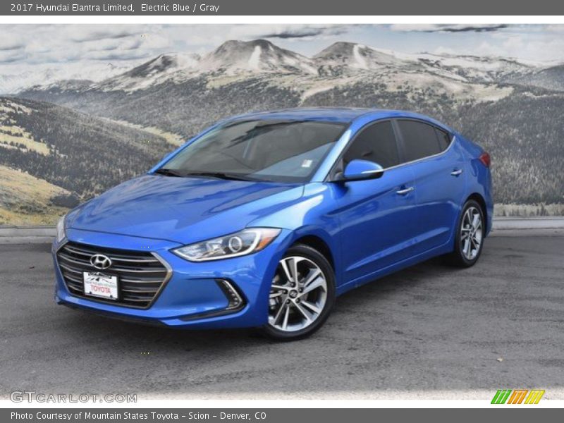 Electric Blue / Gray 2017 Hyundai Elantra Limited
