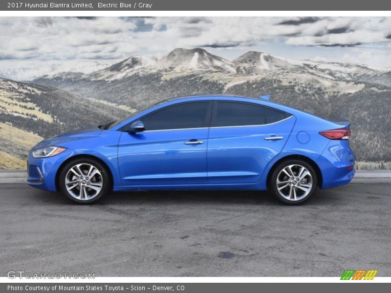 Electric Blue / Gray 2017 Hyundai Elantra Limited