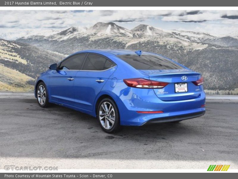 Electric Blue / Gray 2017 Hyundai Elantra Limited