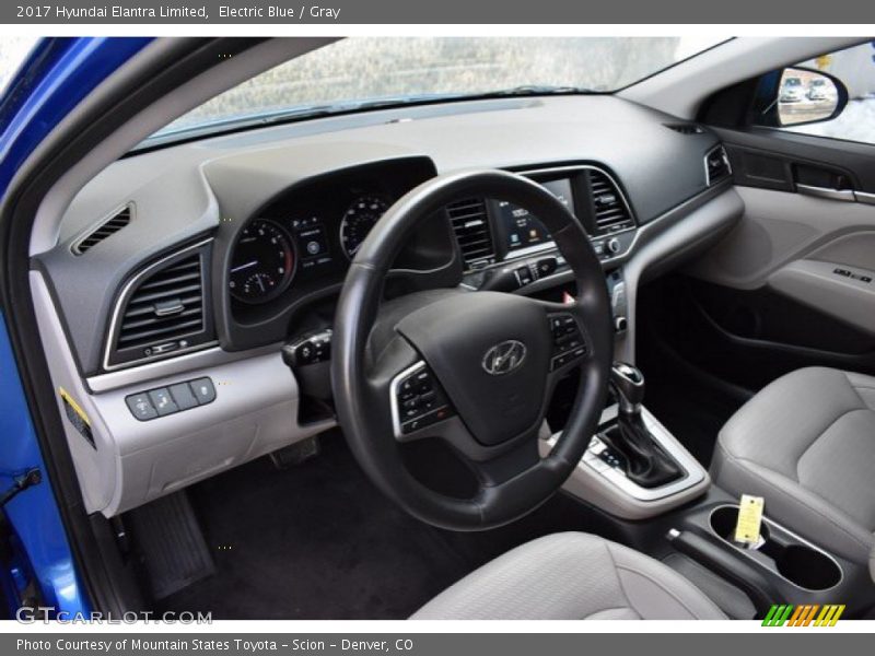 Electric Blue / Gray 2017 Hyundai Elantra Limited