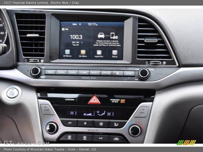 Electric Blue / Gray 2017 Hyundai Elantra Limited