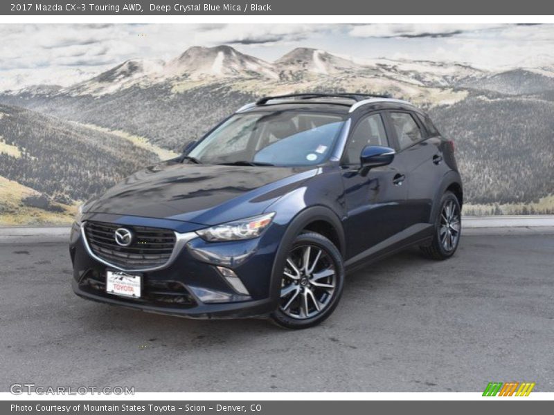 Deep Crystal Blue Mica / Black 2017 Mazda CX-3 Touring AWD