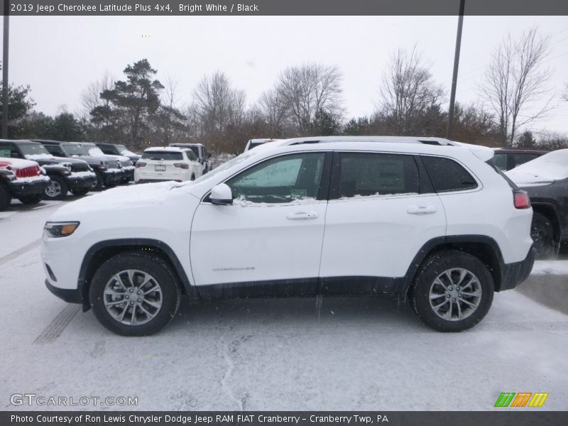 Bright White / Black 2019 Jeep Cherokee Latitude Plus 4x4