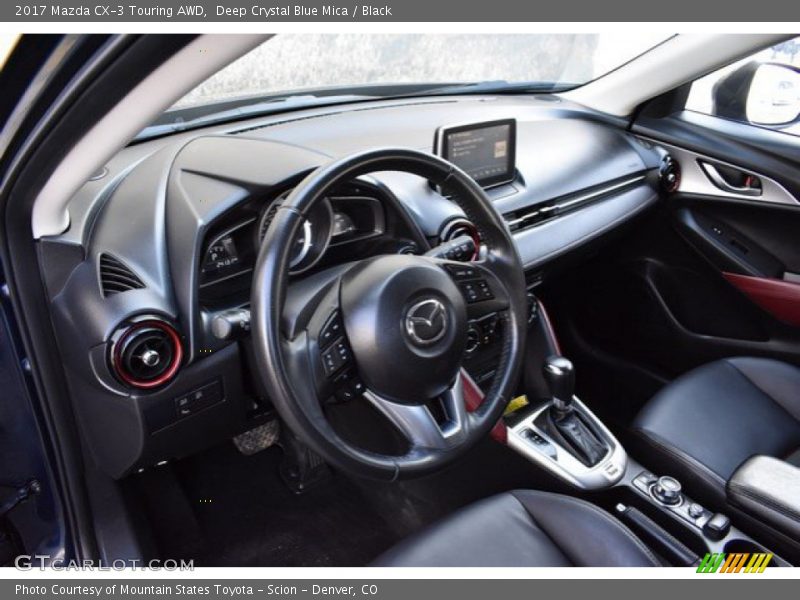 Deep Crystal Blue Mica / Black 2017 Mazda CX-3 Touring AWD