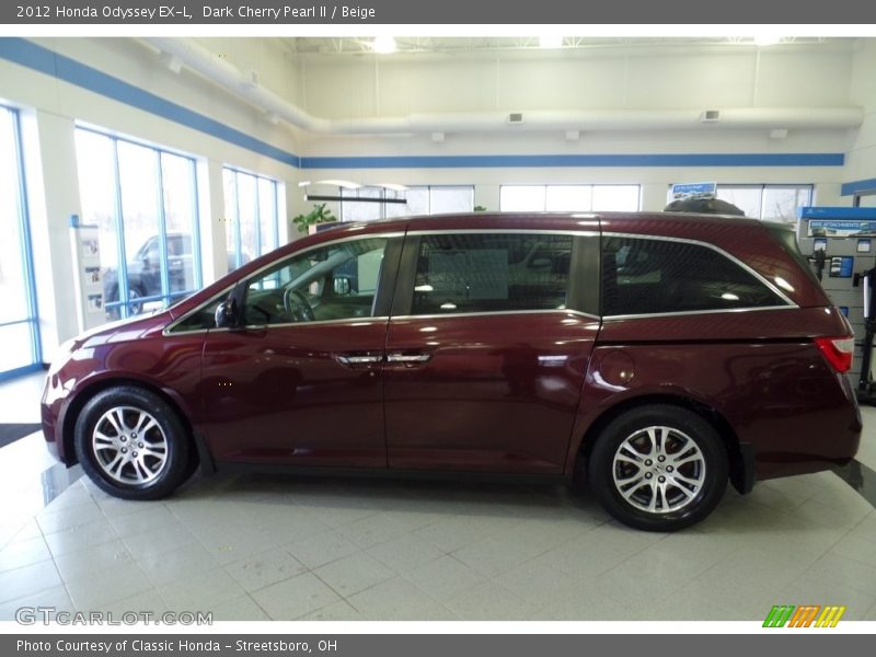 Dark Cherry Pearl II / Beige 2012 Honda Odyssey EX-L