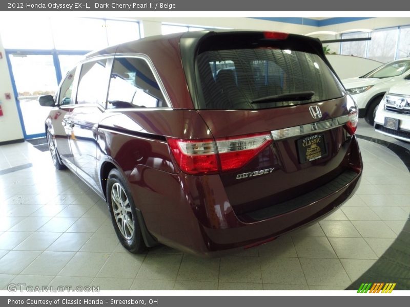 Dark Cherry Pearl II / Beige 2012 Honda Odyssey EX-L