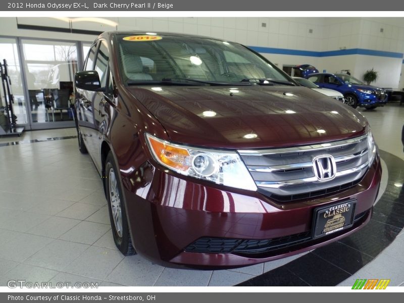 Dark Cherry Pearl II / Beige 2012 Honda Odyssey EX-L