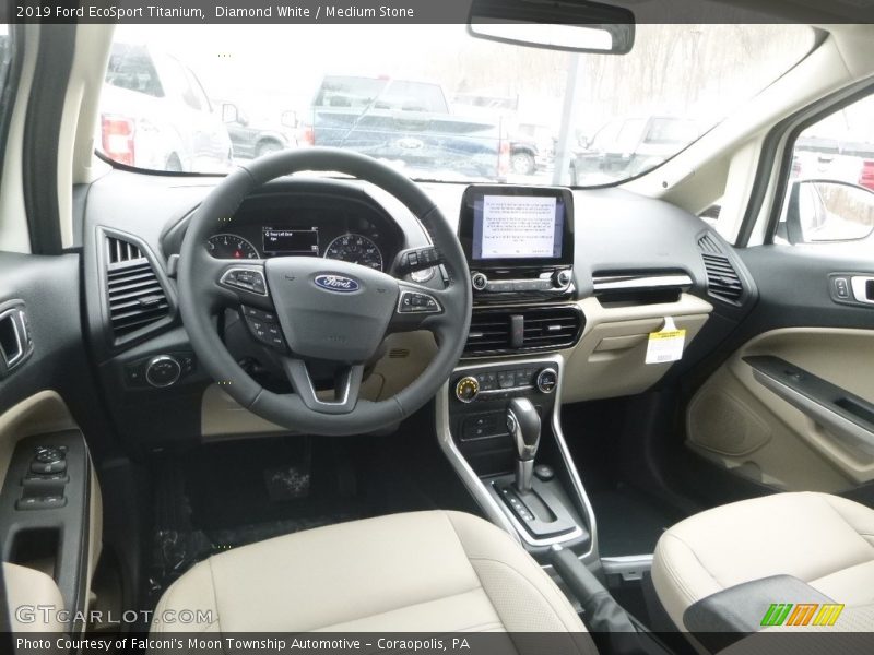 Diamond White / Medium Stone 2019 Ford EcoSport Titanium