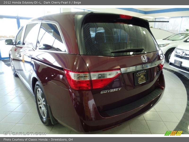 Dark Cherry Pearl II / Beige 2012 Honda Odyssey EX-L