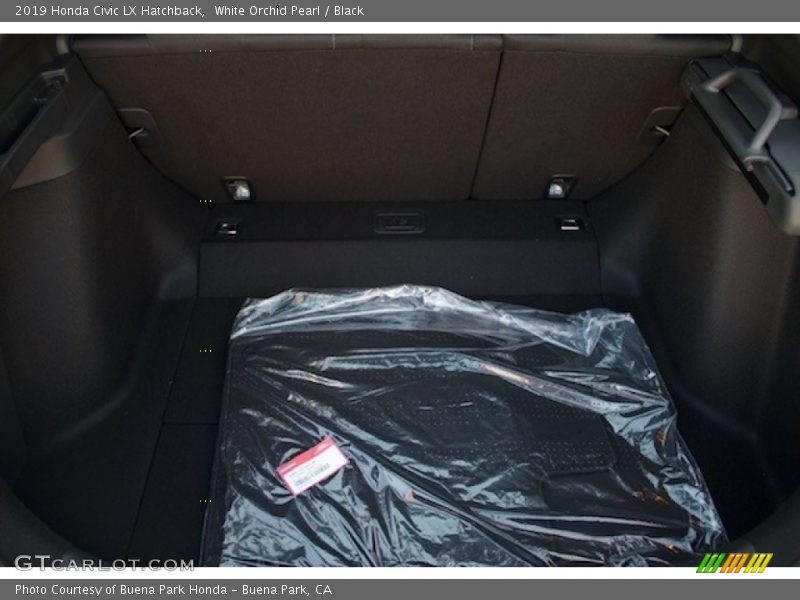 White Orchid Pearl / Black 2019 Honda Civic LX Hatchback