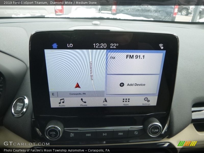 Diamond White / Medium Stone 2019 Ford EcoSport Titanium