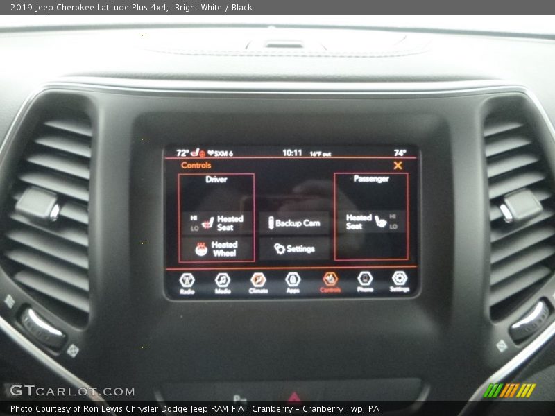 Bright White / Black 2019 Jeep Cherokee Latitude Plus 4x4