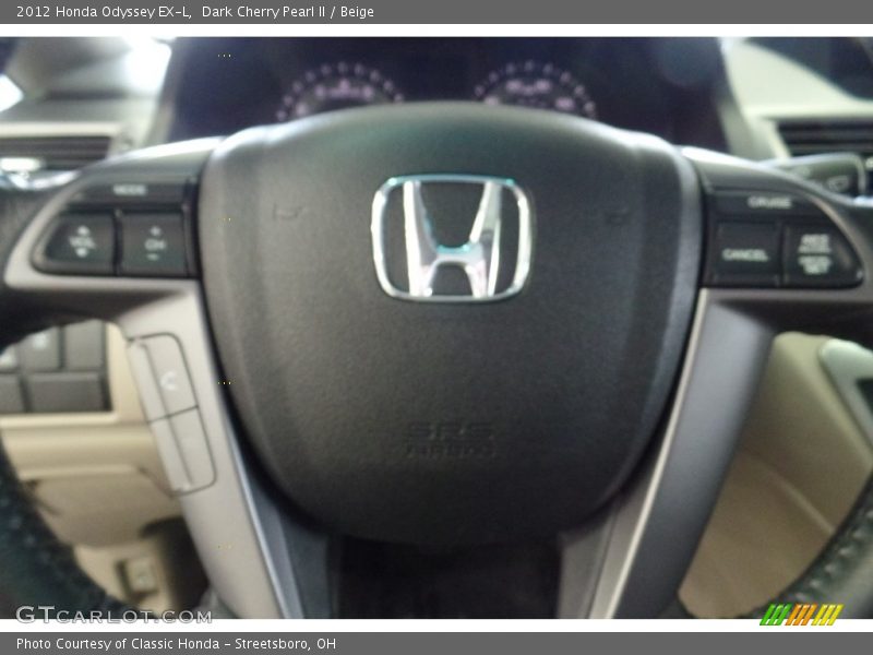 Dark Cherry Pearl II / Beige 2012 Honda Odyssey EX-L