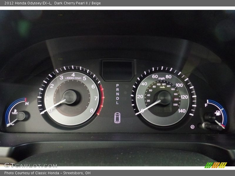 Dark Cherry Pearl II / Beige 2012 Honda Odyssey EX-L