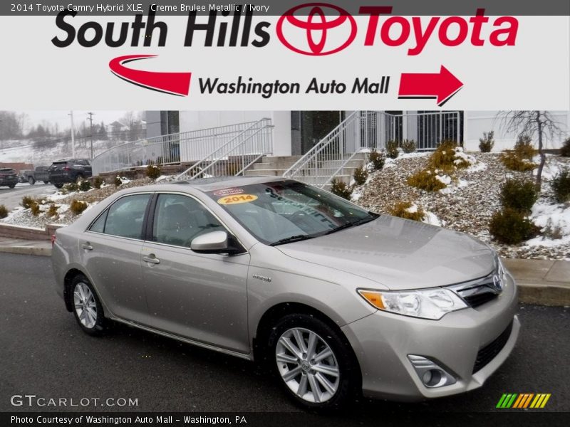 Creme Brulee Metallic / Ivory 2014 Toyota Camry Hybrid XLE