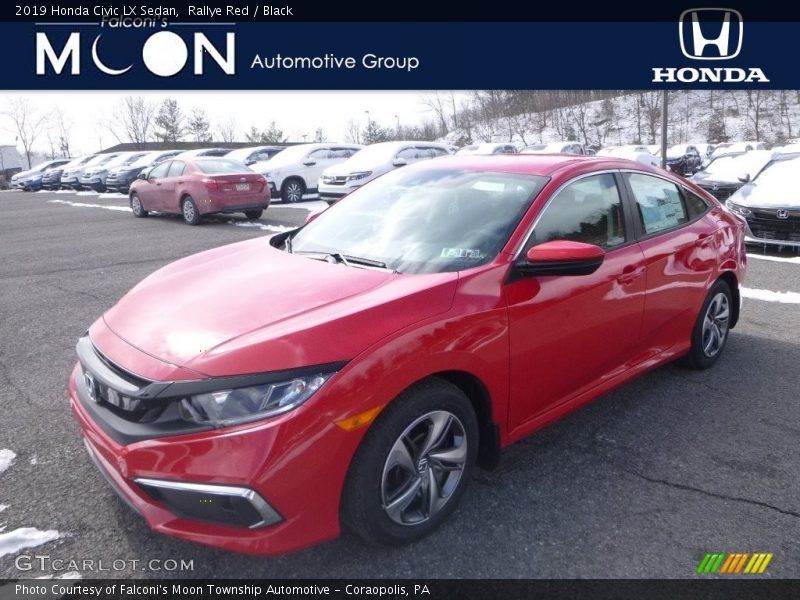 Rallye Red / Black 2019 Honda Civic LX Sedan