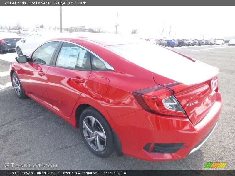Rallye Red / Black 2019 Honda Civic LX Sedan