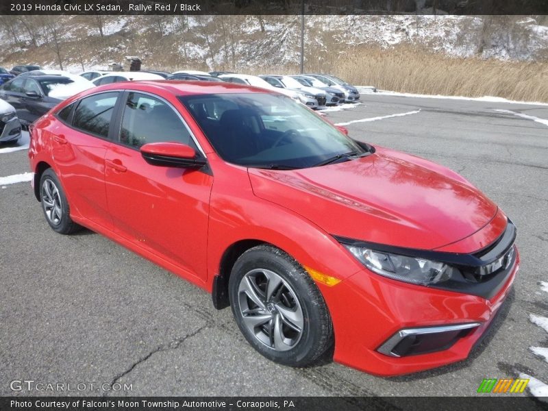 Rallye Red / Black 2019 Honda Civic LX Sedan