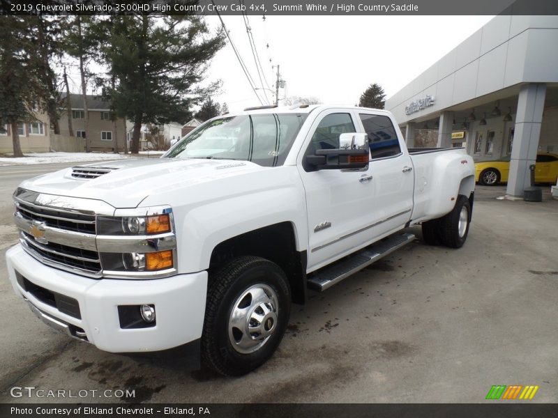 Summit White / High Country Saddle 2019 Chevrolet Silverado 3500HD High Country Crew Cab 4x4