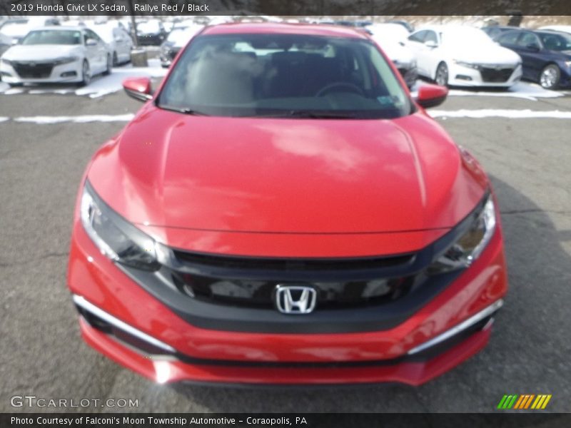 Rallye Red / Black 2019 Honda Civic LX Sedan